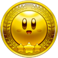 Gold Kirby medal used in Kirby's Return to Dream Land Deluxe
