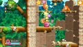 Kirby attacking Waddle Dees using Needle