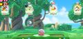 Generating four Copy Essences from a Reset Platform in Kirby Star Allies