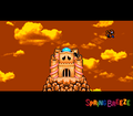 King Dedede gets sent flying out of his castle in Kirby Super Star