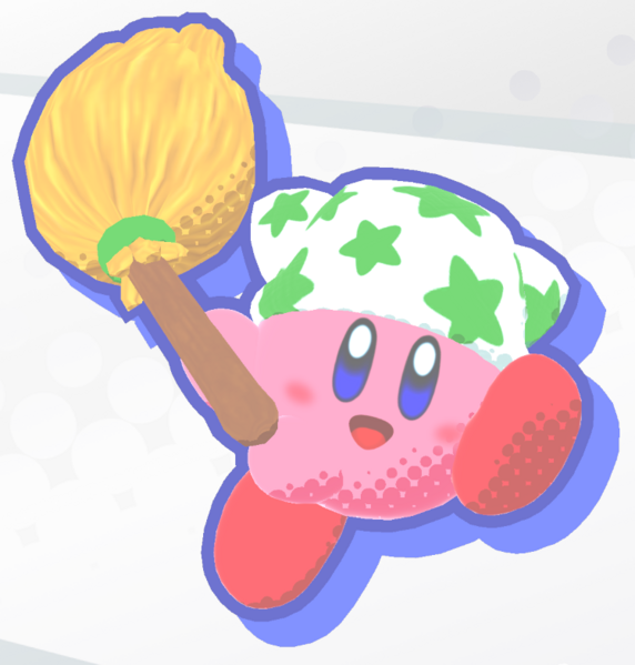 File:KSA Cleaning Kirby pause screen artwork.png