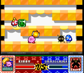 Kirby battling Lololo & Lalala in The Arena from Kirby Super Star