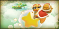 Dededetour! credits picture from Kirby: Triple Deluxe, featuring King Dedede waving at the player