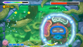 Battling Hooplagoon, one of the game's bosses