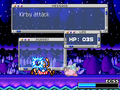 Screenshot of Kirby battling Computer Virus from Kirby Super Star Ultra