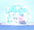 Ice Kirby using the Ice Block from Kirby's Return to Dream Land Deluxe