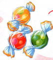 The Fountain of Dreams candy in Kirby: The Strange Sweets Island