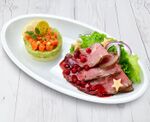 Kirby Cafe Chef Kawasaki's winter appetizer with roast beef.jpg