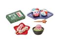"Nerikiri" miniature set from the "Kirby Japanese Tea House" merchandise line, featuring Meta Knight's face on the dango box