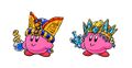Concept art of Coily Rattler- (left) and Wham Bam Jewel-inspired (right) gear for Super Kirby Clash