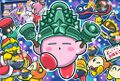 New Year's Eve 2020 illustration from the Kirby JP Twitter, featuring Temple Bell Kirby