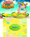 Title screen for the Kirby's Extra Epic Yarn demo