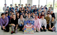 Shinya Kumazaki with the Kirby: Planet Robobot team in 2016