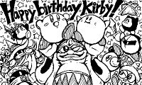 Artwork commemorating Kirby's 23rd birthday