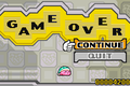 The Game Over screen in Kirby: Nightmare in Dream Land.