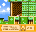 A Bomb Block attached to a large blockade in Kirby's Adventure