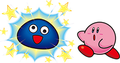 Kirby summoning Gooey from Kirby's Dream Land 3