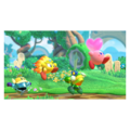 Story Mode credits picture from Kirby Star Allies, featuring Burning Leo adventuring with Kirby and co.
