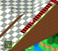 Riding up the right conveyor belt (Hole 4)
