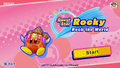 Title screen for Guest Star Rocky: Rock the World in Kirby Star Allies