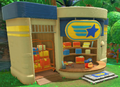 The outside of Waddle Dee-liveries, with Delivery Waddle Dee pictured at the front desk
