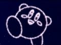 King Dedede and Escargoon are seared by a bursting firework explosion which resembles Kirby.