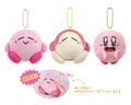 Warmies plushies of Kirby and Waddle Dee from "KIRBY's Comic Panic" merchandise series