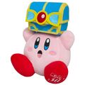 Plushie of Kirby holding a large Treasure Chest, created for Kirby's 30th Anniversary by San-ei