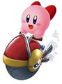 Artwork of Kirby riding the vehicle