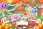 Christmas Eve 2019 illustration from the Kirby JP Twitter featuring a Corori cake topper