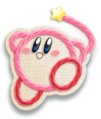 Kirby holding a Yarn Whip