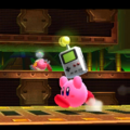 Credits picture of Kirby controlling a Remocoroid