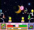 Kirby and a Blade Knight helper in Kirby Super Star