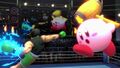 Kirby and Little Mac charging at each other