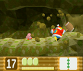King Dedede shows up to clear out a cave-in on Ripple Star - Stage 2