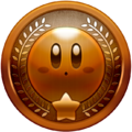 Bronze Kirby medal used in Kirby's Return to Dream Land Deluxe