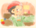 Illustration of Adeleine from the true ending credits of Kirby 64: The Crystal Shards