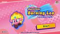 Title screen for Guest Star Burning Leo: Roaring Fire in Kirby Star Allies
