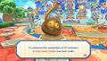 The Gooey statue at Merry Magoland in Kirby's Return to Dream Land Deluxe
