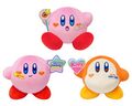 Kirby and Waddle Dee ～POWER UP～ plushies from the "Kirby x monet" merchandise line