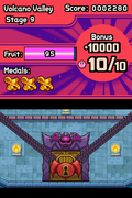 A door to the battle with the undead mid-boss is locked in Volcano Valley - Stage 9 in Kirby Mass Attack.