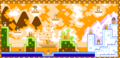 Map of the level hub for Orange Ocean in Kirby's Adventure