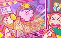 Illustration from the Kirby JP Twitter based on Crane Fever, featuring a plushie of UFO Kirby