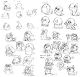 Various concept arts of Driblee