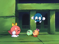 Fololo & Falala hide with the Kirbys
