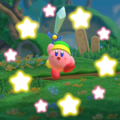 Tip image of Kirby gaining the Sword ability in Kirby Star Allies