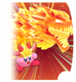 Pause screen artwork of Monster Flame from Kirby's Return to Dream Land Deluxe