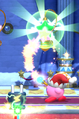 Kirby using Beam in Kirby Star Allies