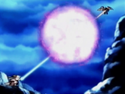 The beams meet and create a devastating orb of energy.