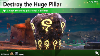 Smash the stone pillar until it breaks!